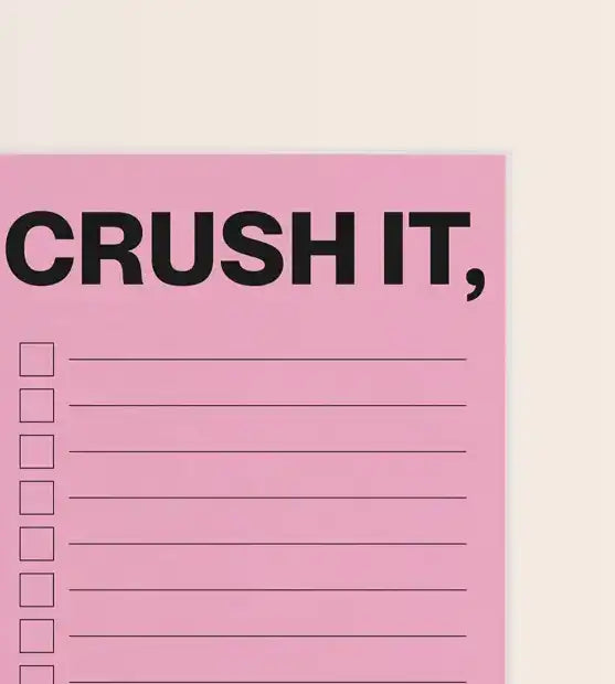 Détails de la to do liste crush it darling de Papier and Co